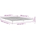 Estructura de cama sin colchón madera maciza de pino 140x190 cm