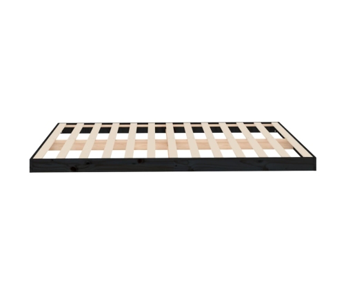 Estructura de cama de madera maciza de pino negro 140x190 cm