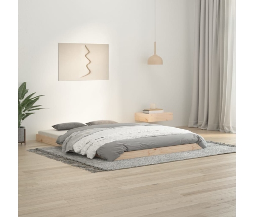 Estructura de cama madera maciza de pino 135x190 cm