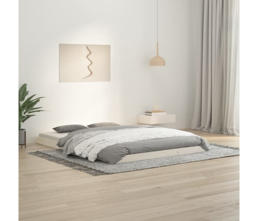 Estructura de cama sin colchón madera de pino blanco 135x190 cm