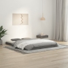 Estructura de cama madera maciza de pino gris 135x190 cm