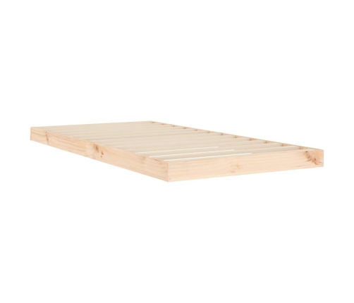 Estructura de cama madera maciza de pino 90x190 cm
