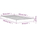 Estructura de cama madera maciza de pino 90x190 cm