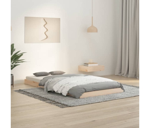 Estructura de cama madera maciza de pino 90x190 cm