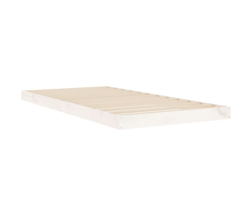 Estructura cama individual madera maciza pino blanco 90x190 cm