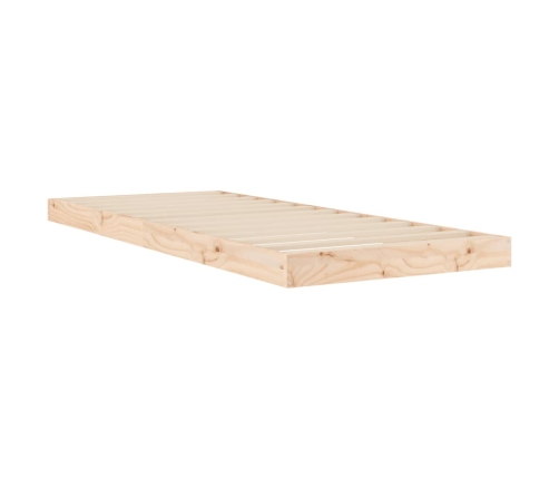 Estructura de cama madera maciza de pino 75x190 cm