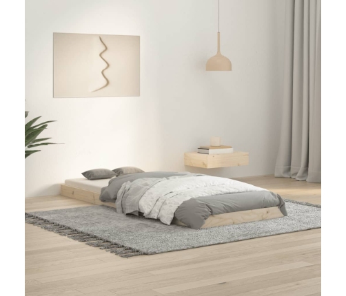 Estructura de cama madera maciza de pino 75x190 cm