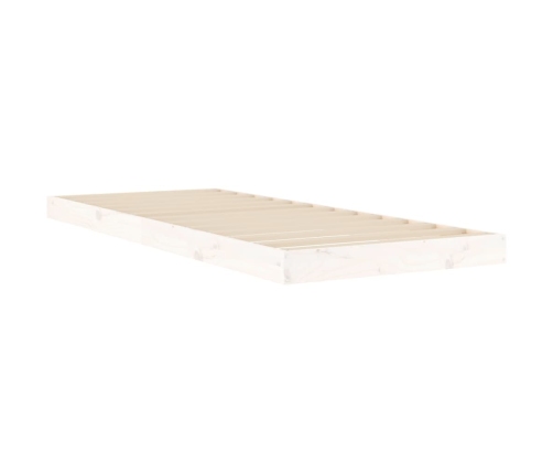 Estructura de cama madera maciza de pino blanco 75x190 cm