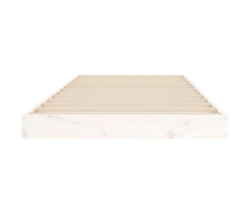 Estructura de cama madera maciza de pino blanco 75x190 cm