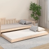 Estructura de cama sin colchón madera maciza de pino 100x200 cm