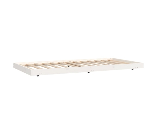 Estructura de cama sin colchón madera de pino blanca 90x200 cm