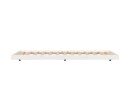 Estructura de cama sin colchón madera de pino blanca 90x200 cm