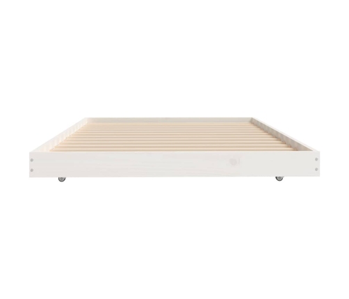 Estructura de cama sin colchón madera de pino blanca 90x200 cm