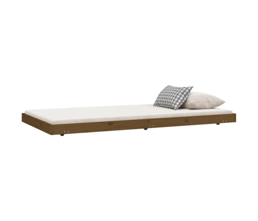 Estructura de cama madera maciza pino marrón miel 90x200 cm