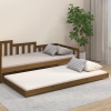 Estructura de cama madera maciza pino marrón miel 90x200 cm