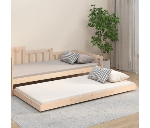 Estructura de cama sin colchón madera maciza de pino 80x200 cm