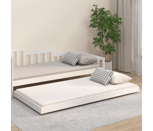 vidaXL Estructura de cama madera maciza de pino blanco 80x200 cm