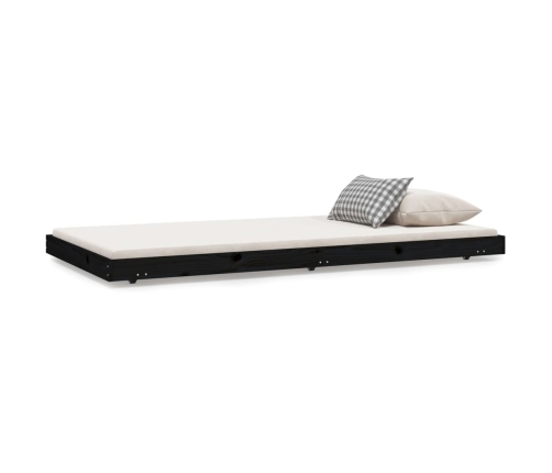 vidaXL Estructura de cama madera maciza de pino negro 80x200 cm