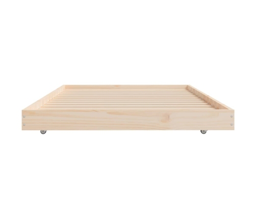 Estructura de cama sin colchón madera maciza de pino 90x190 cm