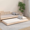 Estructura de cama sin colchón madera maciza de pino 90x190 cm