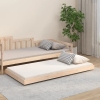 Estructura de cama sin colchón madera maciza pino 75x190 cm