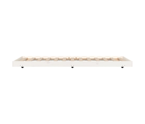 Estructura de cama sin colchón madera maciza blanca 75x190 cm