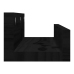 vidaXL Estantes de pared 2 uds madera maciza de pino negro 50x12x9 cm