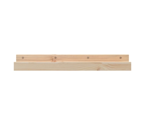 Estantes de pared 2 uds madera maciza de pino 80x12x9 cm