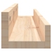 Estantes de pared 2 uds madera maciza de pino 80x12x9 cm