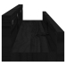 Estantes de pared 2 uds madera maciza de pino negro 80x12x9 cm