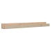 vidaXL Estantes de pared 2 uds madera maciza de pino 110x12x9 cm