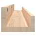 Estantes de pared 2 uds madera maciza de pino 110x12x9 cm