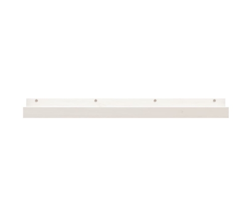 vidaXL Estantes de pared 2 uds madera maciza de pino blanco 110x12x9cm