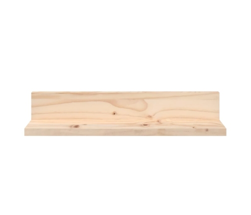 Estantes de pared 2 uds madera maciza de pino 50x11x9 cm