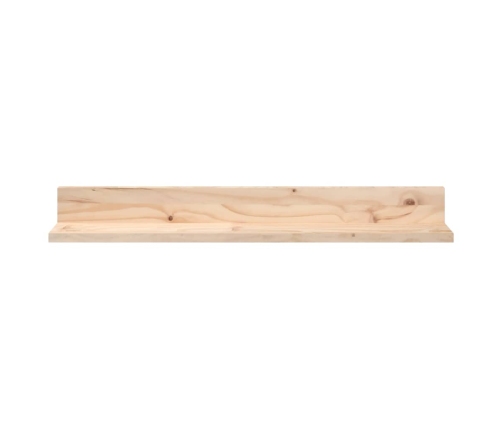 vidaXL Estantes de pared 2 uds madera maciza de pino 80x11x9 cm