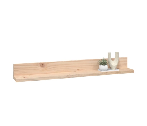 Estantes de pared 2 uds madera maciza de pino 80x11x9 cm