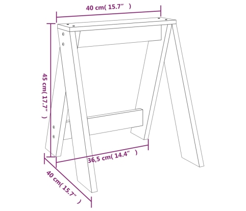 Taburetes 2 unidades madera maciza de pino 40x40x45 cm