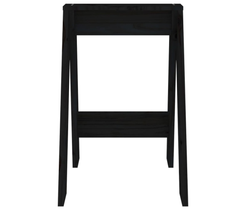 Taburetes 2 unidades madera maciza de pino negro 40x40x60 cm