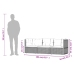 Set de muebles de jardín 3 pzas y cojines ratán sintético gris