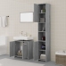 Set de muebles de baño 3 pzas madera contrachapada gris sonoma