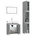 Set de muebles de baño 3 pzas madera contrachapada gris sonoma