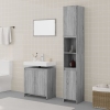 Set de muebles de baño 3 pzas madera contrachapada gris sonoma