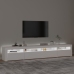 Mueble de TV con luces LED blanco 240x35x40 cm