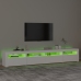 Mueble de TV con luces LED blanco 240x35x40 cm