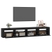 Mueble de TV con luces LED Negro 240x35x40 cm