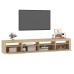 vidaXL Mueble de TV con luces LED roble Sonoma 240x35x40 cm