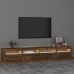 Mueble de TV con luces LED color roble ahumado 240x35x40 cm