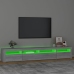 Mueble de TV con luces LED gris Sonoma 240x35x40 cm