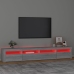 Mueble de TV con luces LED gris Sonoma 240x35x40 cm