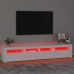 Mueble de TV con luces LED blanco 210x35x40 cm